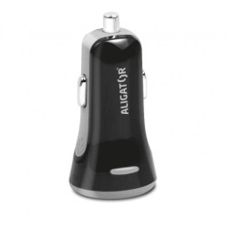 ALIGATOR 3.4A, 2xUSB, smart IC, čierna, USB kábel pre iPhone/iPad