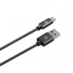ALIGATOR 3.4A, 2xUSB, smart IC, čierna, USB kábel pre iPhone/iPad