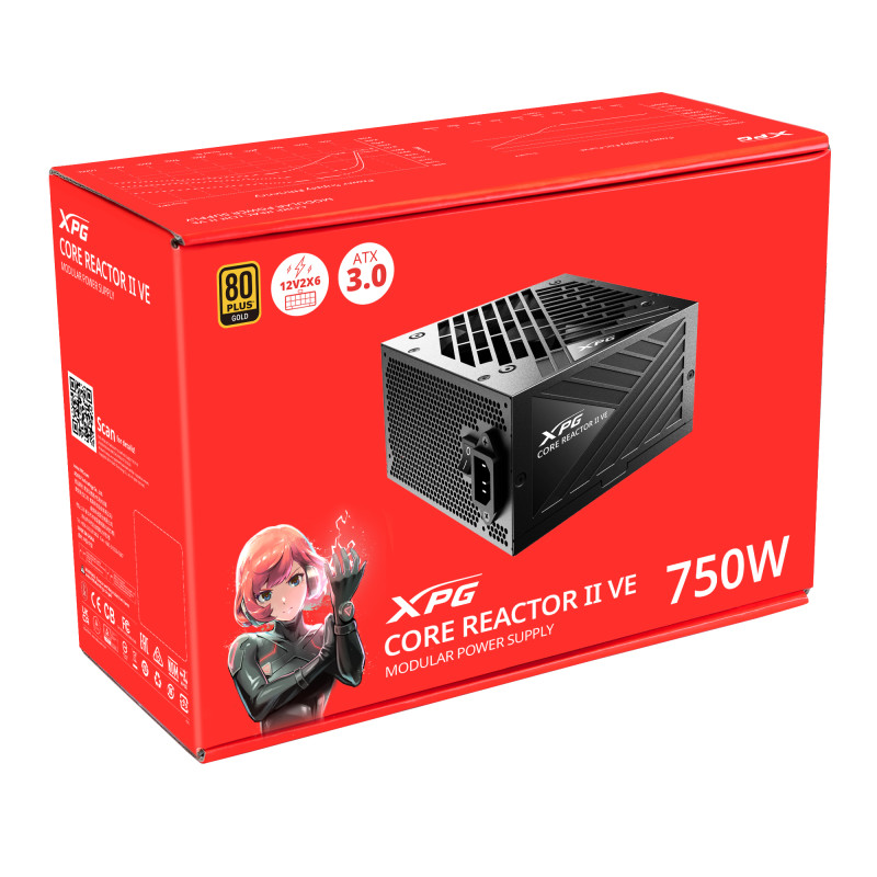 Adata XPG Core Reactor II VE/750W/ATX/80PLUS Gold/Modular/Retail