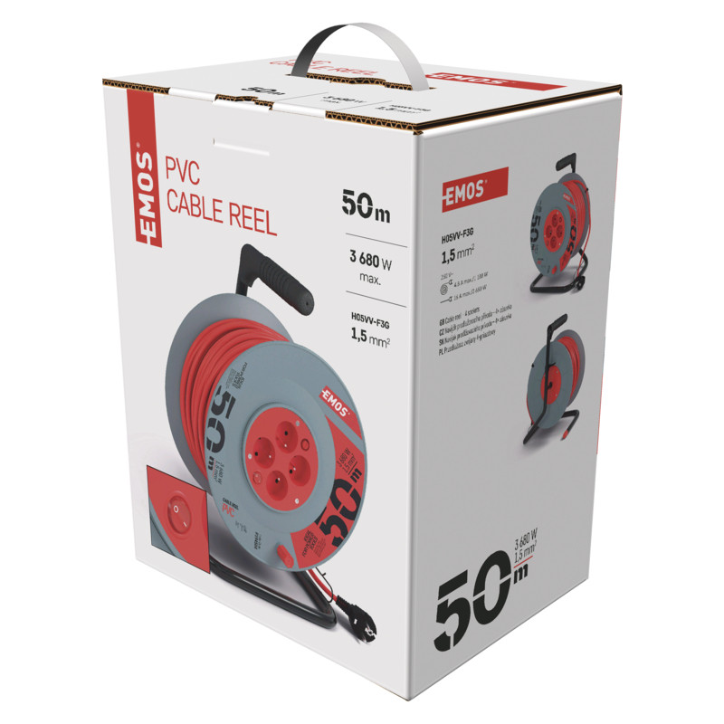 EMOS PVC kábel 50M, 4Z, 1,5MM s vypínačom