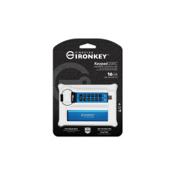 Kingston Ironkey Keypad 200C/16GB/USB 3.0/USB-C/Modrá