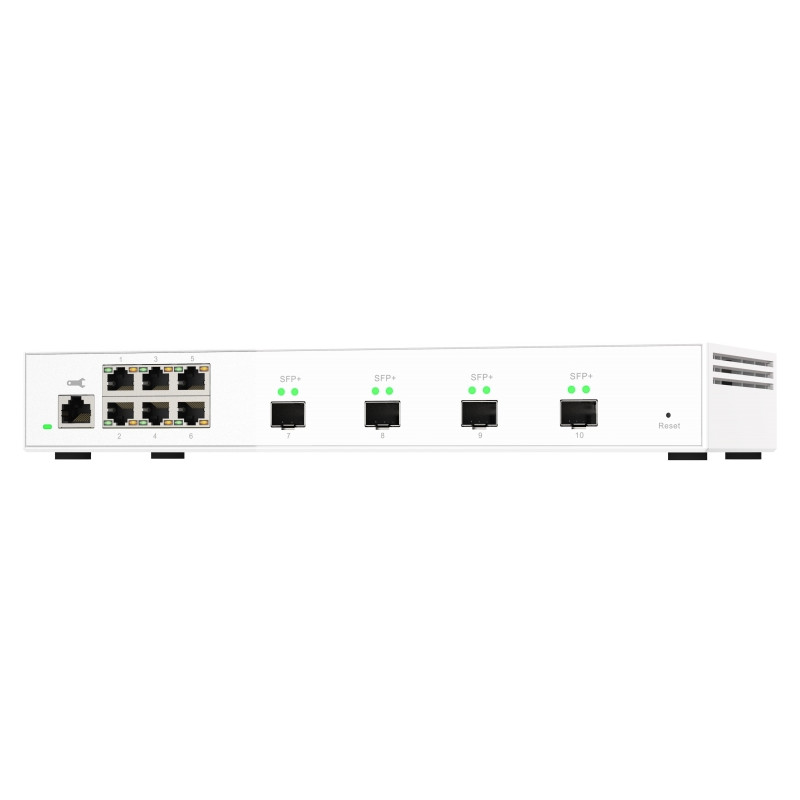 QNAP riadený switch QSW-M2106-4S (6x 2,5GbE RJ45 a 4x 10GbE SFP+)