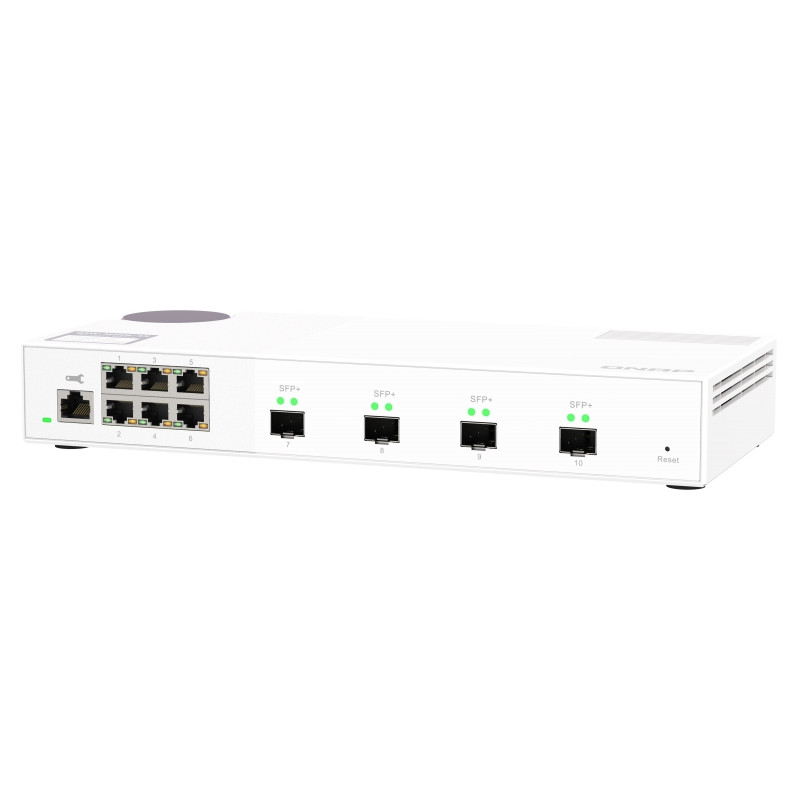 QNAP riadený switch QSW-M2106-4S (6x 2,5GbE RJ45 a 4x 10GbE SFP+)