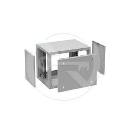 SOLARIX - Rozvádzač nástenný GrandN Duo 9U 450mm, dvere plech, RAL7035, GrandND-9U-645-21-G