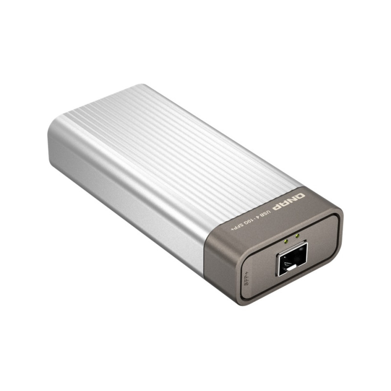 QNAP QNA-UC10G1SF- adaptér USB-C 4 (podpora Thunderbolt 3 a 4) na 10GbE SFP+ (pasívne chlazení)