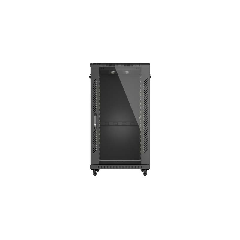 LANBERG INŠTALAČNÝ SKRIŇOVÝ ROZVADEČ 19'' 22U 600X800 ČIERNE SKLENENÉ DVERE (PLOCHÉ BALENIE)