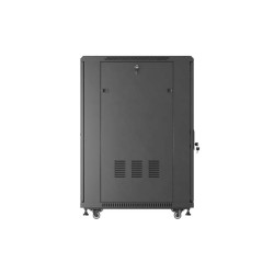 LANBERG INŠTALAČNÝ SKRIŇOVÝ ROZVADEČ 19'' 22U 600X800 ČIERNE SKLENENÉ DVERE (PLOCHÉ BALENIE)