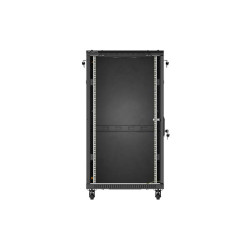 LANBERG INŠTALAČNÝ SKRIŇOVÝ ROZVADEČ 19'' 22U 600X800 ČIERNE SKLENENÉ DVERE (PLOCHÉ BALENIE)