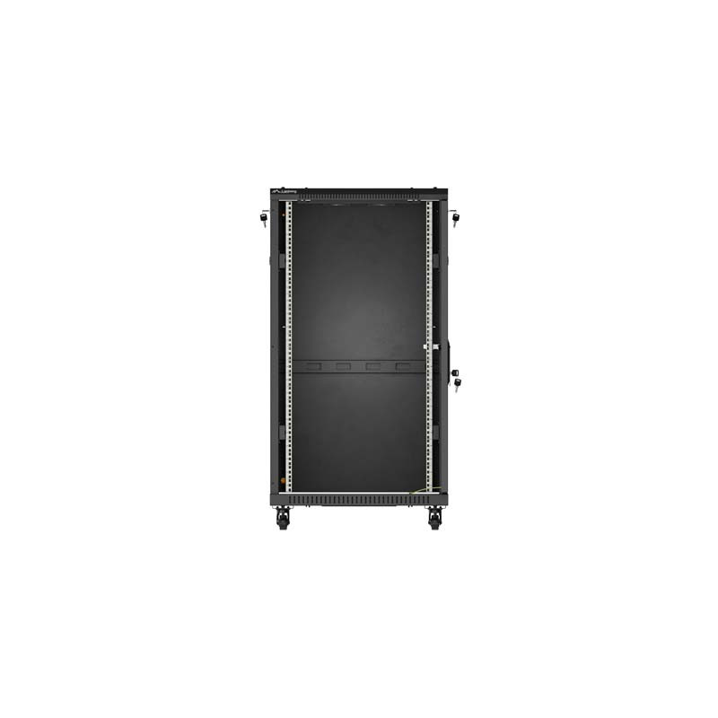 LANBERG INŠTALAČNÝ SKRIŇOVÝ ROZVADEČ 19'' 22U 600X800 ČIERNE SKLENENÉ DVERE (PLOCHÉ BALENIE)
