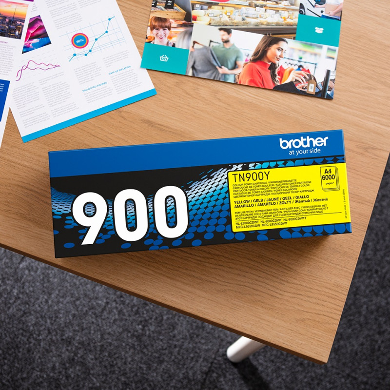 Brother TN-900Y, toner žltá, 6 000 str.