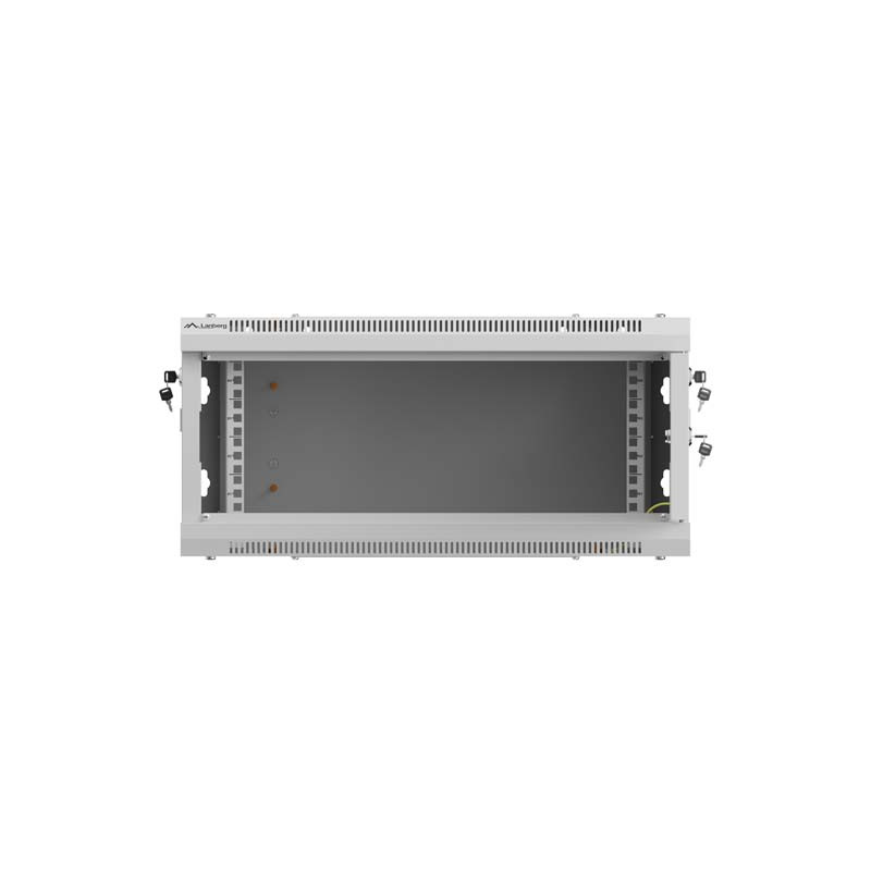 LANBERG NÁSTENNÁ INŠTALAČNÁ SKRIŇA 19'' 4U 600X450 ŠEDÁ KOVOVÁ DVIERKA (PLOCHÉ BALENIE)