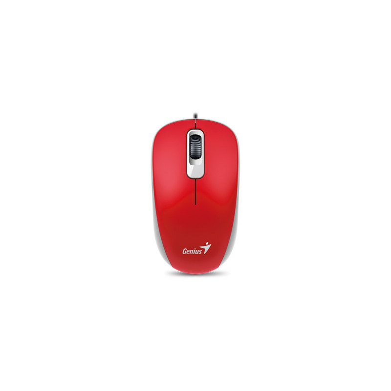 GENIUS DX-110/Kancelárska/Optická/1 000 DPI/Drôtová USB/Červená