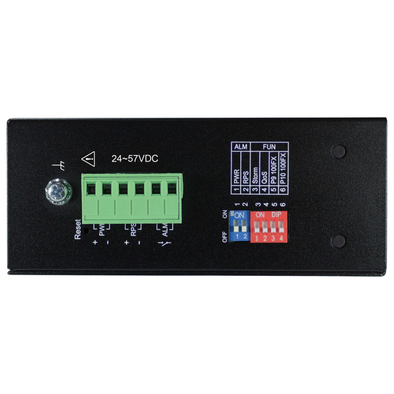 EATON - Prepínač 8x zdroj Unmanaged Ethernet Switch, 10/100/1000Mb/s, 2GbE SFP, PoE+ 30W, -40°?+75°C, DIN