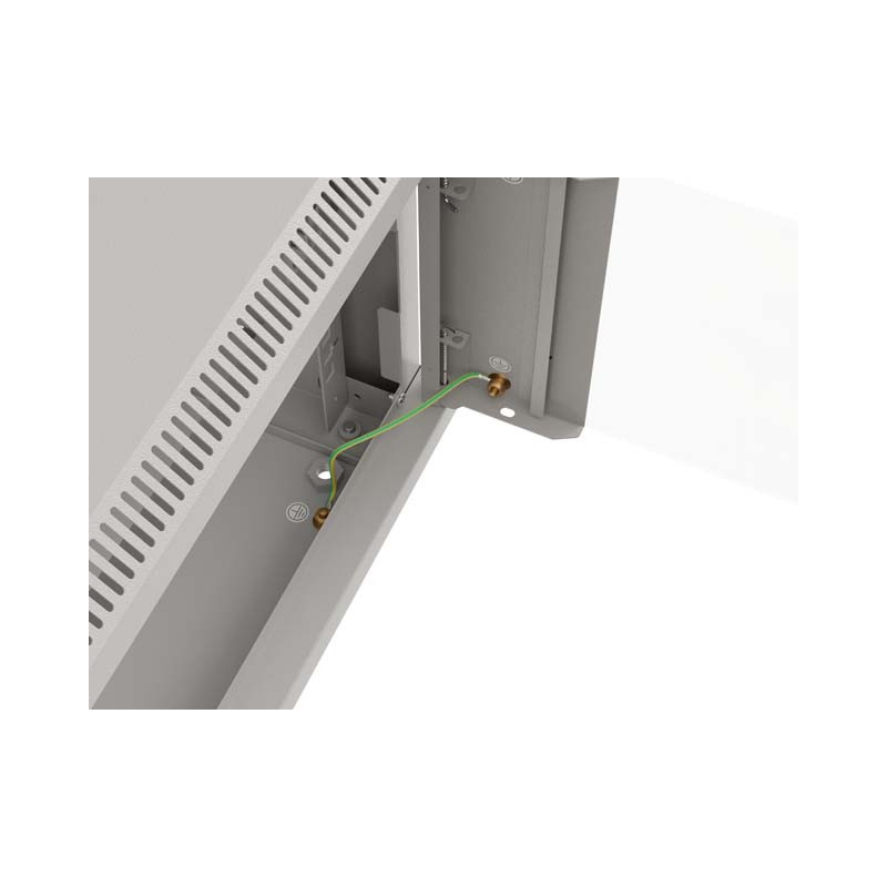 LANBERG 19'' RACKOVÁ SKRIŇA 12U/540X350 (FLAT PACK) S PRESKLENÝMI DVERAMI ŠEDÁ