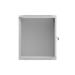 LANBERG 19'' RACKOVÁ SKRIŇA 12U/540X350 (FLAT PACK) S PRESKLENÝMI DVERAMI ŠEDÁ
