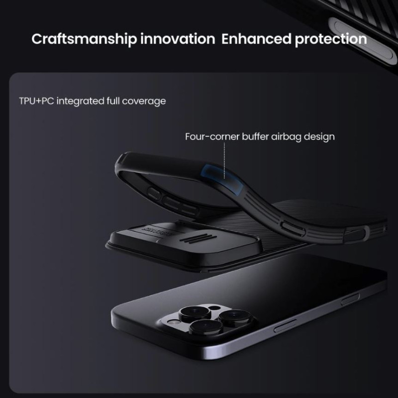 Nillkin CamShield PRE Zadný Kryt pre Apple iPhone 16 Pre Max Titanium Gray