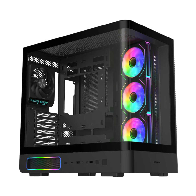 FSP M581-BA/Midi Tower/Transpar./Čierna