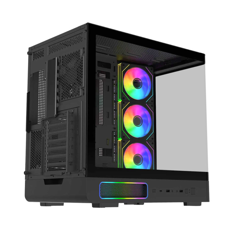 FSP M581-BA/Midi Tower/Transpar./Čierna