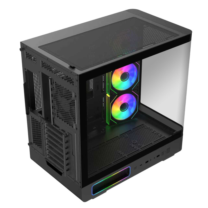 FSP M581-BA/Midi Tower/Transpar./Čierna