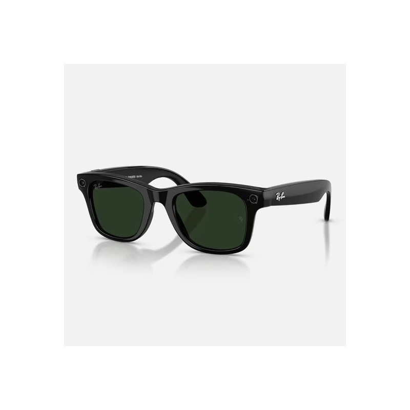 GOOGLE - Meta Ray-Ban Gen2 Wayfarer, Shiny Black, Green transitions (Large)