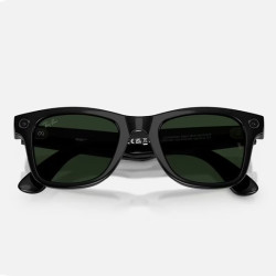 GOOGLE - Meta Ray-Ban Gen2 Wayfarer, Shiny Black, Green transitions (Large)