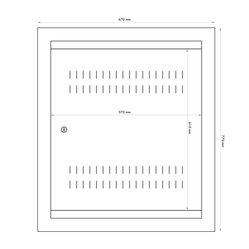 Datacom 19'' rozvádzač pod omítku 4U+2U/150mm plech