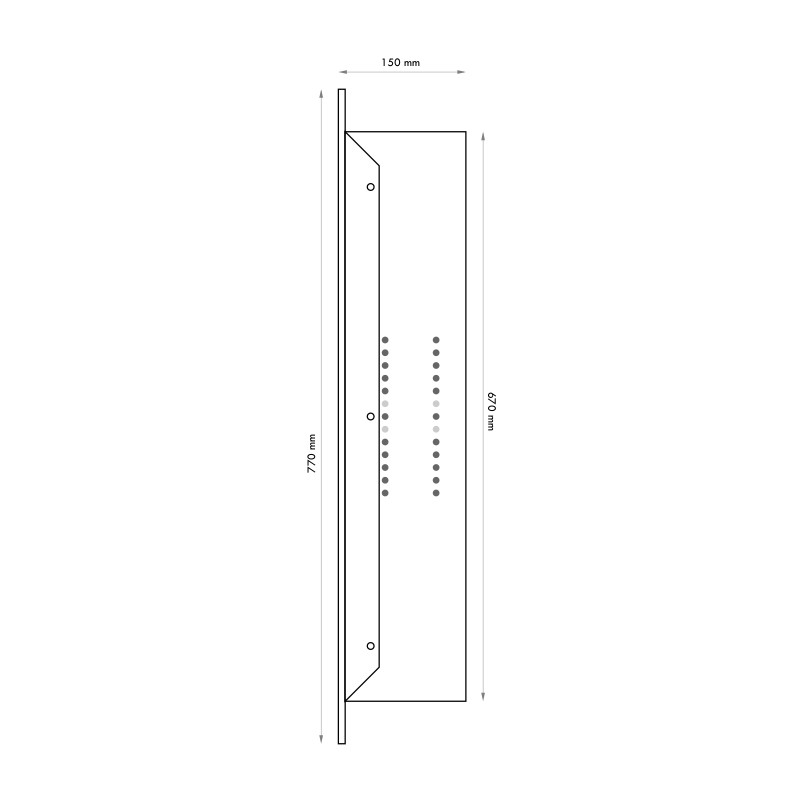 Datacom 19'' rozvádzač pod omítku 4U+2U/150mm plech
