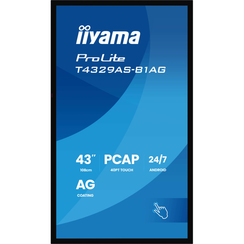 43'' iiyama T4329AS-B1AG: VA, 4K UHD, Android, 24/7