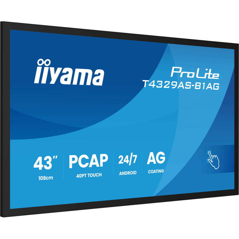 43'' iiyama T4329AS-B1AG: VA, 4K UHD, Android, 24/7