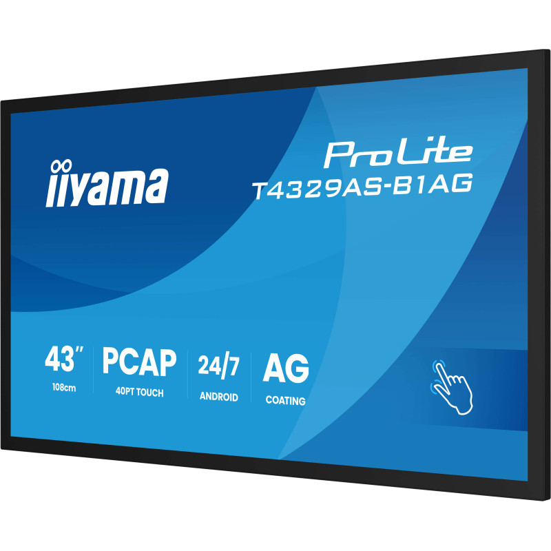 43'' iiyama T4329AS-B1AG: VA, 4K UHD, Android, 24/7