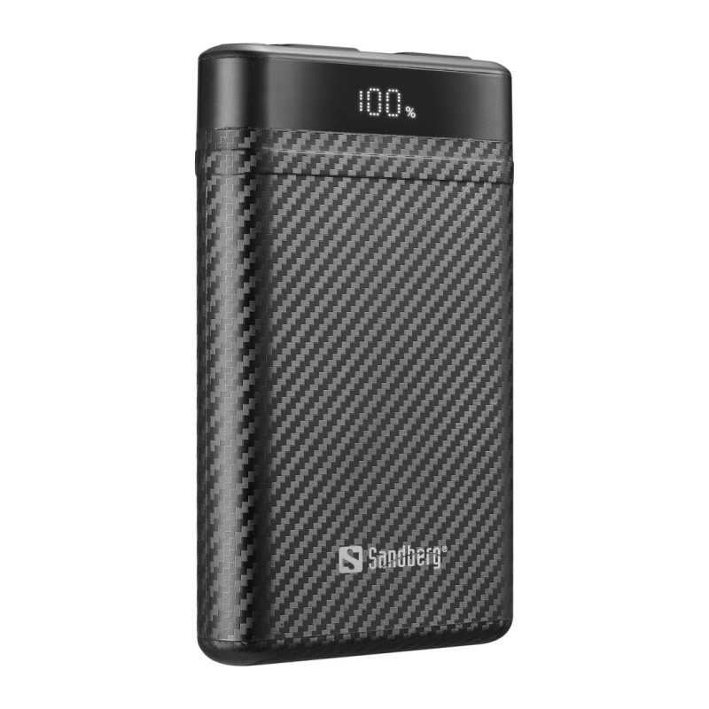 NONAME - Sandberg Survivor Nano Powerbank 10000 mAh, outdoorová powerbanka s USB-C PD, čierna