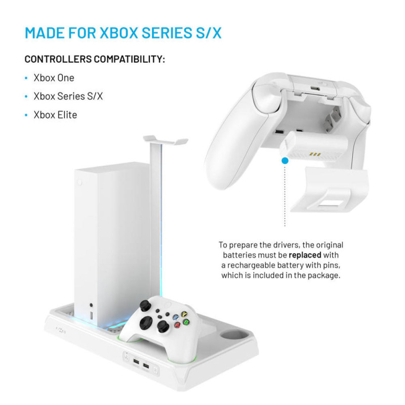 Multifunkčná stanica FIXED Xbox Ser. X a S, biela