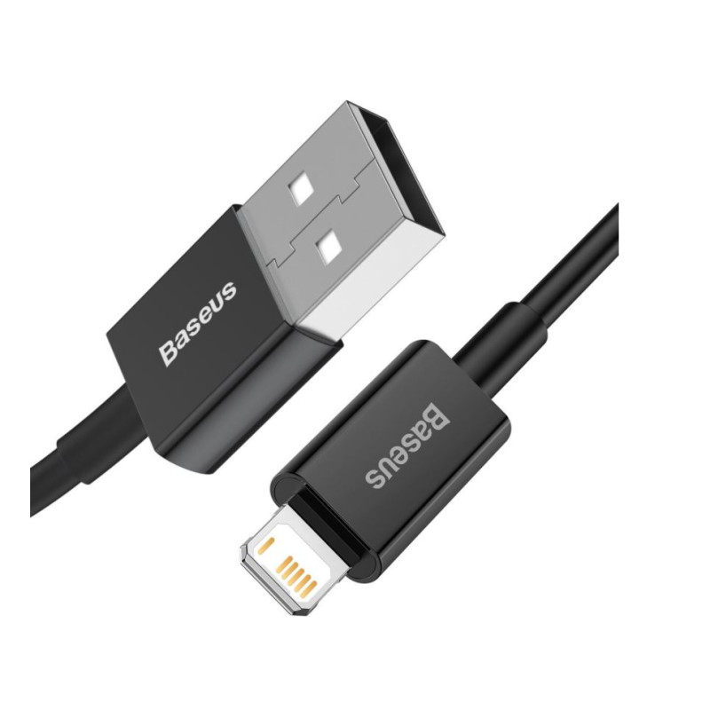 NONAME - Baseus CALYS-C01 Superior Fast Charging Dátový Kabel USB to Lightning 2.4A 2m Black