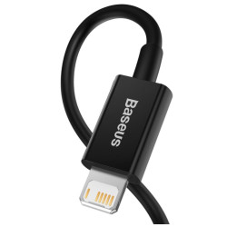 NONAME - Baseus CALYS-C01 Superior Fast Charging Dátový Kabel USB to Lightning 2.4A 2m Black