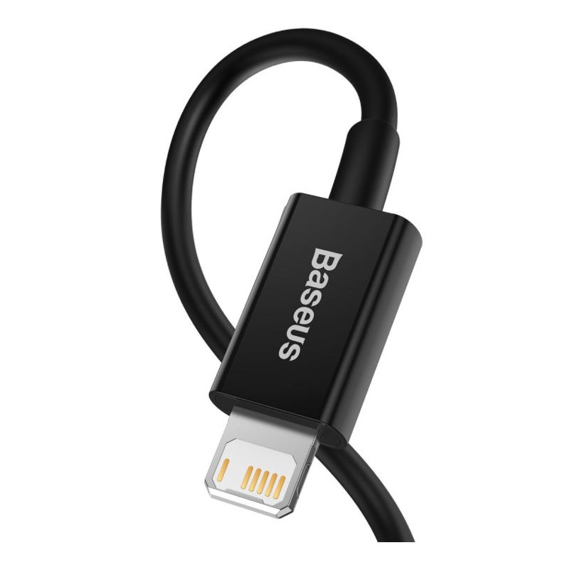 NONAME - Baseus CALYS-C01 Superior Fast Charging Dátový Kabel USB to Lightning 2.4A 2m Black