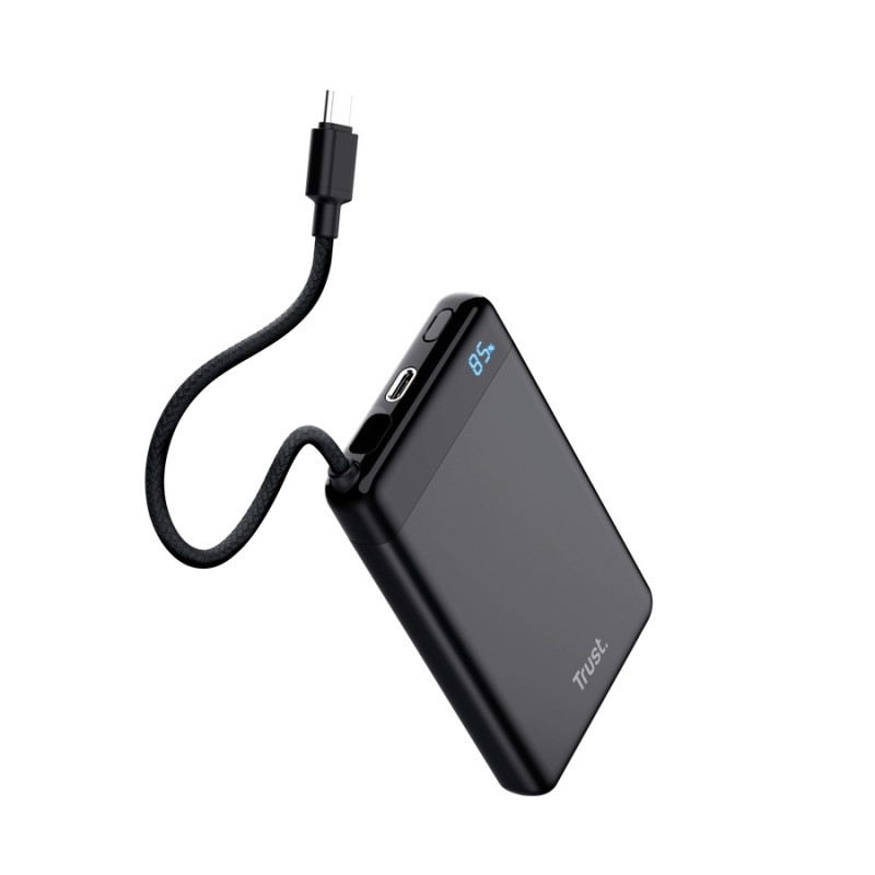 TRUST FIERA 10.000 POWERBANK FIXED CABLE