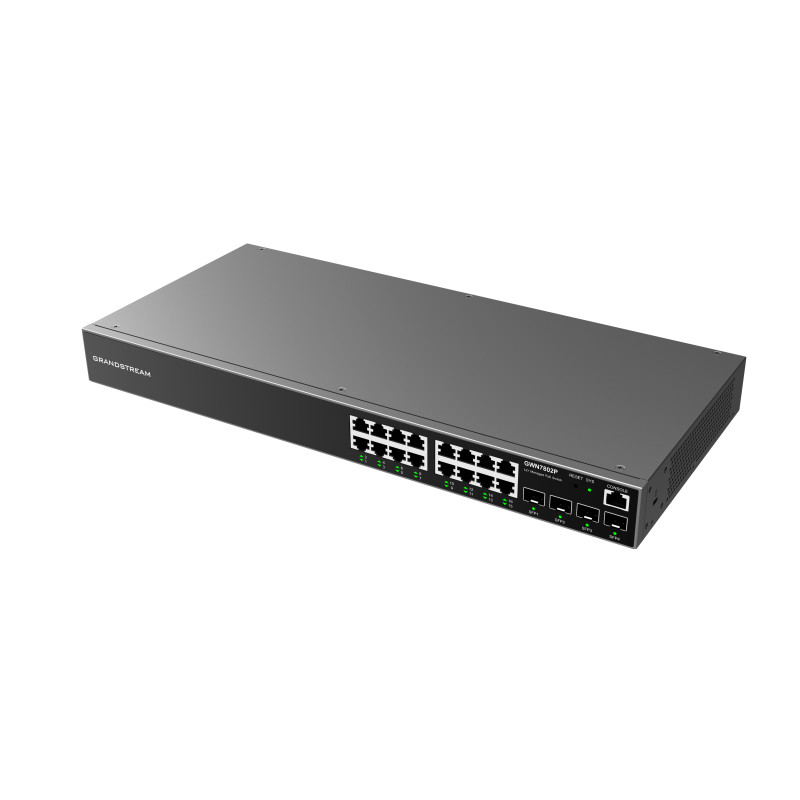 Grandstream GWN7802P L2+ Managed Network Switch 16x 1Gb RJ45, 4x SFP, PoE, DHCP, QoS, VLAN