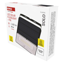 EMOS - LED SOLÁRNY REFLEKTOR SOLO 1600LM IP54 NW