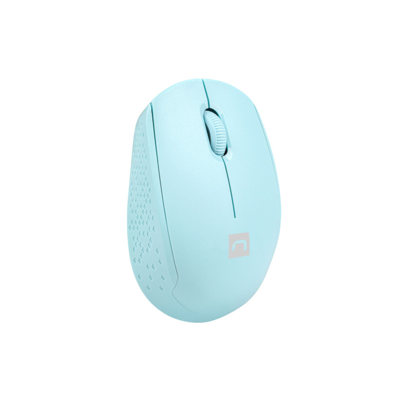 Myš Natec STORK/Kancelárska/Optická/1 600 DPI/Bezdrôtová USB/Modrá