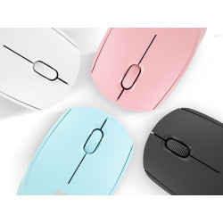 Myš Natec STORK/Kancelárska/Optická/1 600 DPI/Bezdrôtová USB/Modrá
