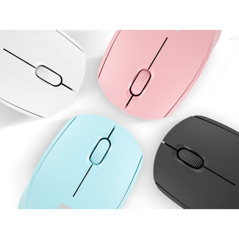 Myš Natec STORK/Kancelárska/Optická/1 600 DPI/Bezdrôtová USB/Modrá