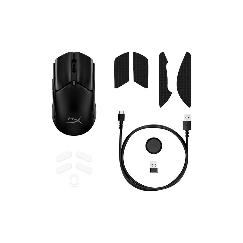HyperX Pulsefire Haste 2 Mini/Herná/Optická/Pre pravákov/26 000 DPI/Drôtové/Bezdrôtové/Čierna
