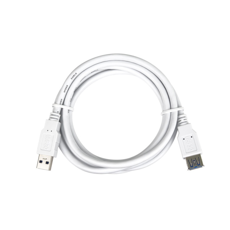 PremiumCord Prodlužovací kábel USB 3.0 Super-speed 5Gbps A-A, MF, 9pin, 3m biela