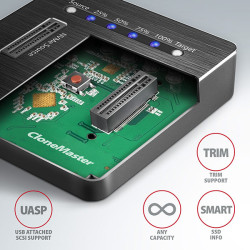 AXAGON ADSA-M2C, USB-C 10Gbps dokovacia stanica pre 2× M.2 NVMe SSD s funkciou klonovania