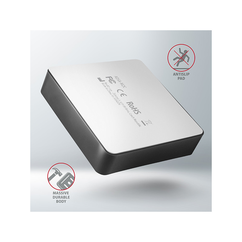 AXAGON ADSA-M2C, USB-C 10Gbps dokovacia stanica pre 2× M.2 NVMe SSD s funkciou klonovania