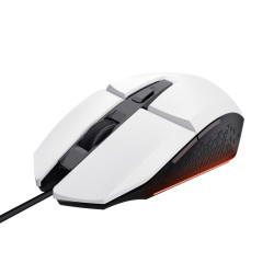 TRUST GXT 109 FELOX/Herná/Optická/Pre pravákov/6 400 DPI/Drôtová USB/Biela