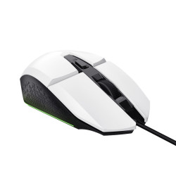TRUST GXT 109 FELOX/Herná/Optická/Pre pravákov/6 400 DPI/Drôtová USB/Biela