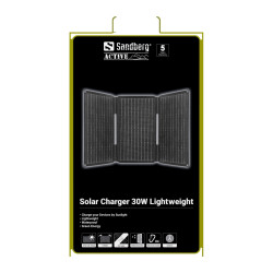 NONAME - Sandberg Solar Charger 30W USB/USB-C/DC, skladacia solárna nabíjačka, čierna
