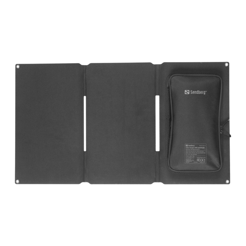 NONAME - Sandberg Solar Charger 30W USB/USB-C/DC, skladacia solárna nabíjačka, čierna