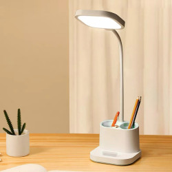 FELLOWES - Platinet PDL008 stolná LED lampa 5W stmievateľná, integrovaná batéria 2400mAh, USB port, biela